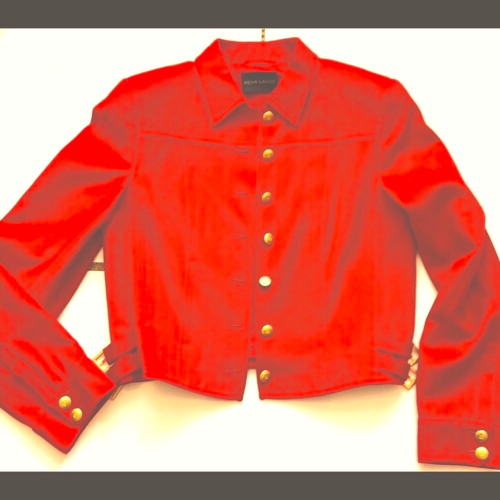 RITA LANG Classic funky all in one- Jacket with high end gold hardware& details - Picture 3 of 5